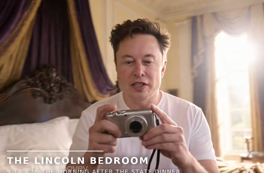 Musk State dinner parody